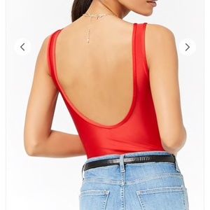 NWT Red High Cut Body Suit